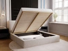 Polsterbett mit Bettkasten und Lattenrost 200x200 Monaco Beige