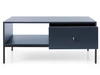 Couchtisch mit Stauraum und Schwarz Metallbeine Amor Marineblau