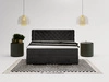 Boxspringbett mit Bettkasten 160x200 Lion Schwarz