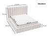 Polsterbett mit Bettkasten und Lattenrost 180x200 Rotto Hellgrau