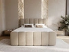 Boxspringbett mit Bettkasten 180x200 Bouclé-Stoff Cloud Braun