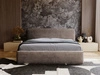 Polsterbett mit Bettkasten und Lattenrost 140x200 Monza Braun