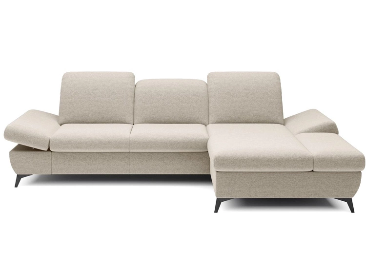 Ecksofa L-Form Rechts mit Schlaffunktion und Bettkasten Hannover Creme