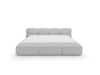 Polsterbett mit Bettkasten und Bettrost 180x200 Sweet Low Grau