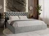 Polsterbett mit Bettkasten und Lattenrost 140x200 Apollo Grau