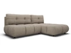 Ecksofa mit Schlaffunktion und Bettkasten Rechts Milet Grau