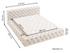 Polsterbett mit Bettkasten und Lattenrost 180x200 Palini Braun