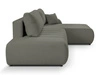Ecksofa mit Schlaffunktion und Bettkasten Rechts Adoro Grau