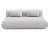 Schlafsofa mit verstellbarer Rückenlehne, Schlaffunktion und Bettkasten Figo Grau