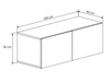 TV-Lowboard mit Türen 100 cm Nodoo Beton 