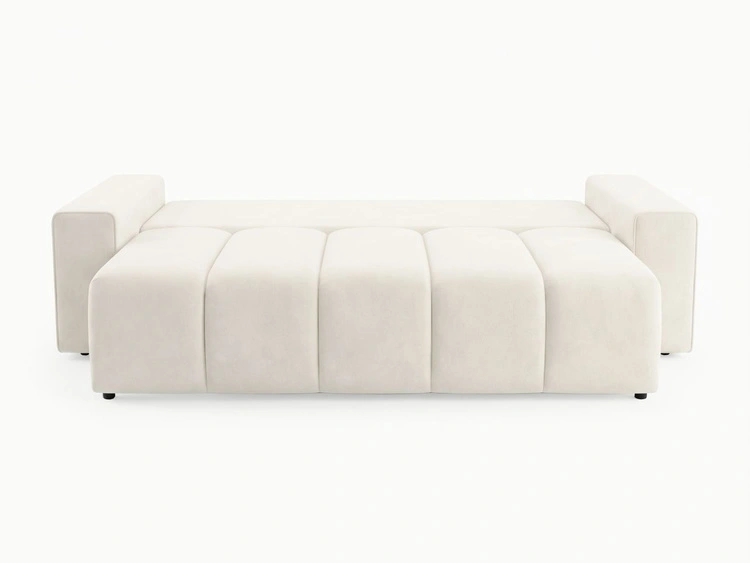 Schlafsofa mit Bettfunktion und Bettkasten Miro Creme