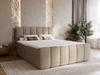 Boxspringbett mit Bettkasten 200x200 Bouclé-Stoff Cloud Braun