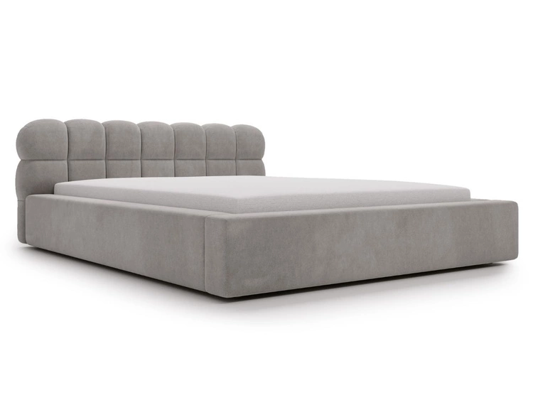Polsterbett mit Bettkasten und Lattenrost 160x200 Plaza Grau