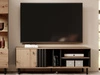 TV-Lowboard mit Türen Malone Artisan Eiche, Schwarz