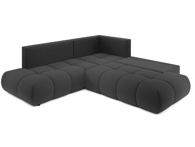 Ecksofa mit Schlaffunktion und Bettkasten Links Kair Graphit