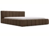 Polsterbett mit Bettkasten und Lattenrost 120x200 Split Braun