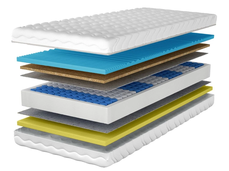Taschenfederkernmatratze mit Kokosmatte, thermoelastischem und profiliertem Schaum Emero 200x200