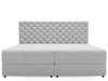 Boxspringbett mit Bettkasten 180x200 Bergamo Hellgrau