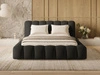Polsterbett mit Bettkasten und Lattenrost 160x200 Averia Schwarz