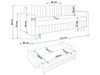 Schlafsofa mit Bettfunktion und Bettkasten Castelo Grau