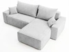 Ecksofa L-Form mit Schlaffunktion und Bettkasten Nivo Grau