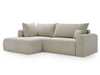 Ecksofa L-Form mit Schlaffunktion und Bettkasten Savana Bis Hellbeige