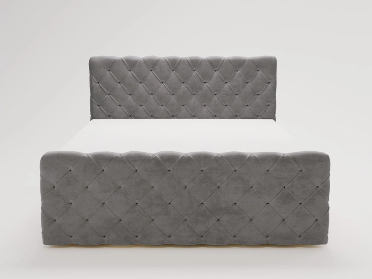 Boxspringbett mit Bettkasten 120x200 Lunaris Grau