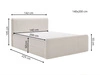 Boxspringbett mit Bettkasten 140x200 Osteno Dunkelgrau