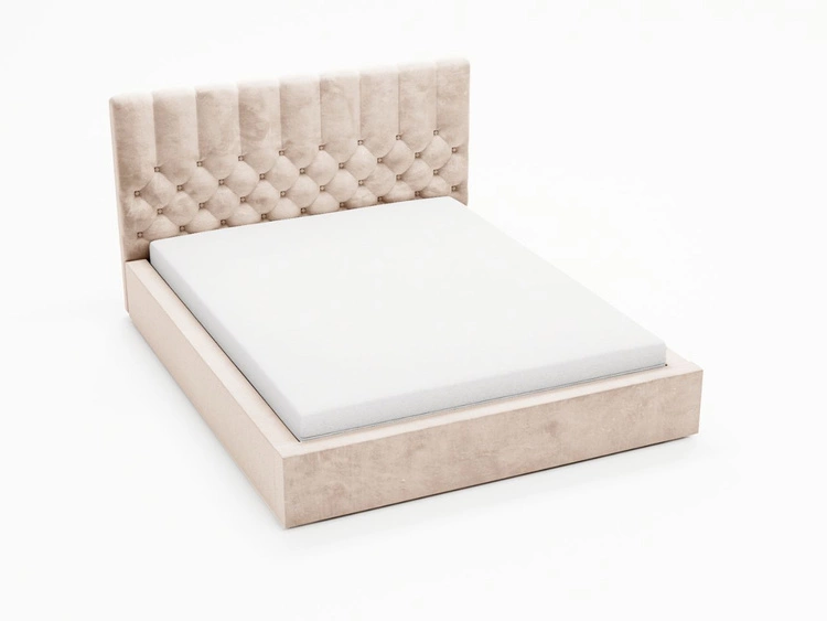 Polsterbett mit Bettkasten und Lattenrost 160x200 Roma Beige
