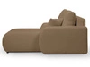 Ecksofa mit Schlaffunktion und Bettkasten Rechts Adoro Braun