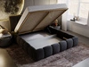 Polsterbett mit Bettkasten und Lattenrost 140x200 Cloud Anthrazit
