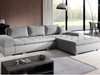 Ecksofa L-Form mit Schlaffunktion und Bettkasten Sonia Grau