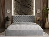 Polsterbett mit Bettkasten und Lattenrost 140x200 Apollo Grau