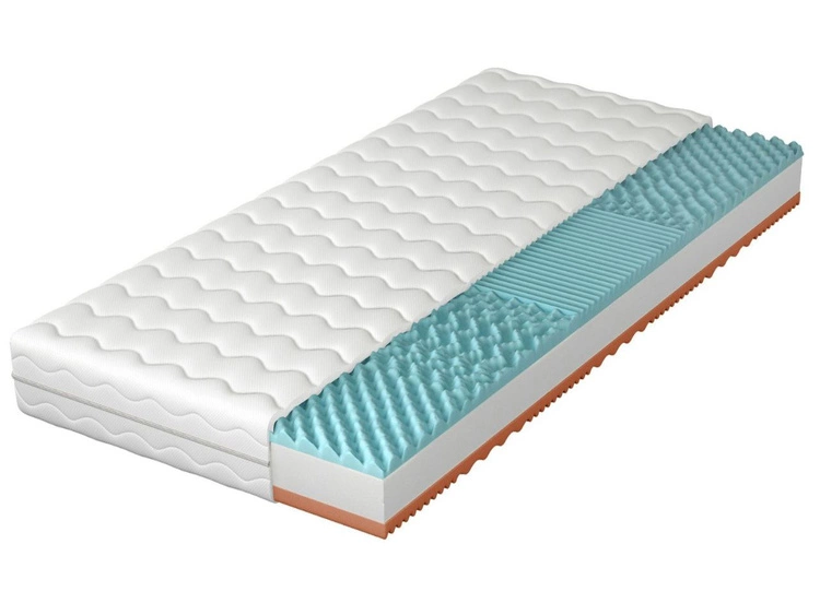 Schaumstoffmatratze mit 7 Härtezonen und profiliertem Schaumstoff Rovii 180x200