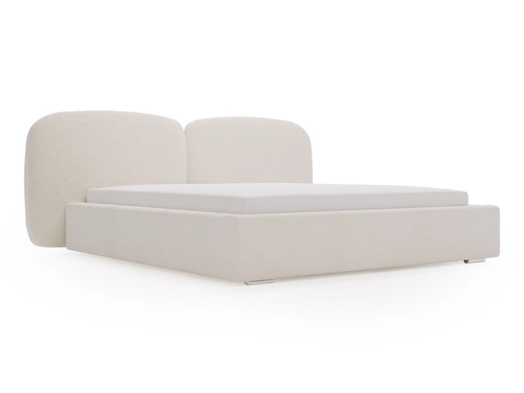 Polsterbett mit Bettkasten und Lattenrost 200x200 Palermo Creme