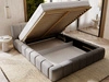 Polsterbett mit Bettkasten und Lattenrost 140x200 Split Grau