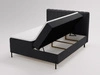 Boxspringbett mit Bettkasten 120x200 Primavera Schwarz