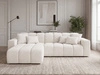 Ecksofa L-Form Links Nork Creme