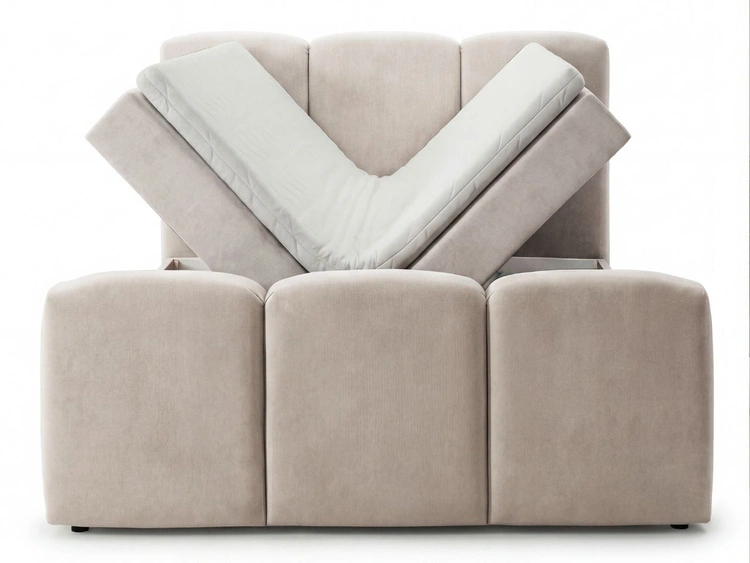 Boxspringbett mit Bettkasten 180x200 Campi Beige