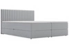 Boxspringbett mit Bettkasten 180x200 Marbella Hellgrau