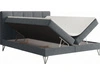 Boxspringbett mit Bettkasten 140x200 Vendi grau