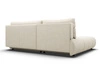 Ecksofa mit Schlaffunktion und Bettkasten Links Milet Creme
