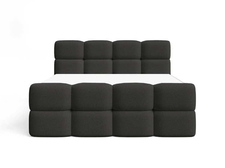Boxspringbett mit Bettkasten 140x200 Rivon Schwarz