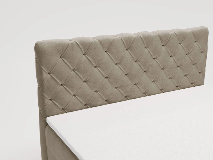 Boxspringbett mit Bettkasten 140x200 Lunaris Hellbraun