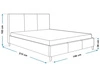 Polsterbett mit Lattenrost 140x200 Trio Grau