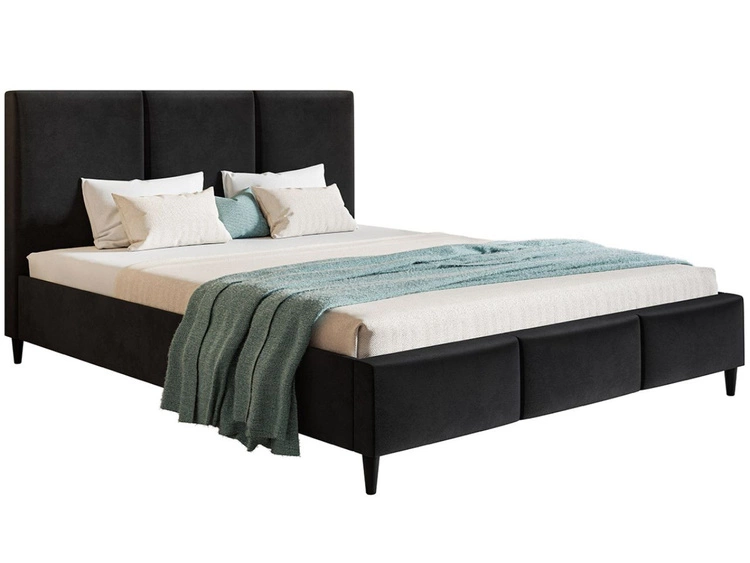 Polsterbett mit Lattenrost 120x200 Trio Schwarz
