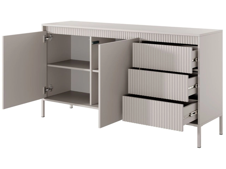 Kommode mit Türen und Schubladen 153 cm Sorano Beige