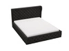 Polsterbett mit Bettkasten und Lattenrost 180x200 Kingston Schwarz