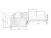Ecksofa L-Form Rechts mit Schlaffunktion und Bettkasten Limon Rot