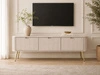 TV-Lowboard mit Türen Viva Beige auf Golden Beinen